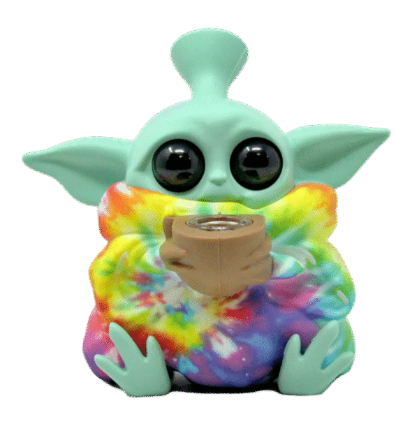 5" Baby Yoda Silicone Water Pipe - Image 3