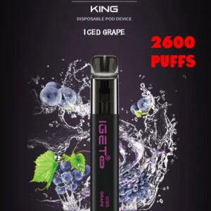 iGET KING VAPE 2600 PUFF – ICED GRAPE